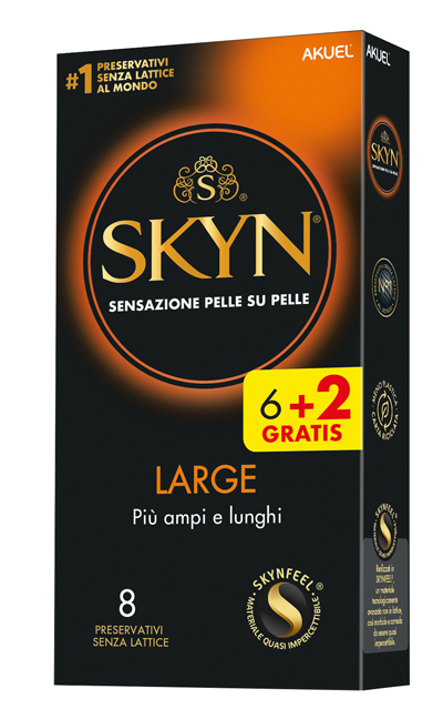 AKUEL SKYN LARGE PIU AMPI/LUNGHI 6 PEZZI + 2 OMAGGIO - Farmafamily.it