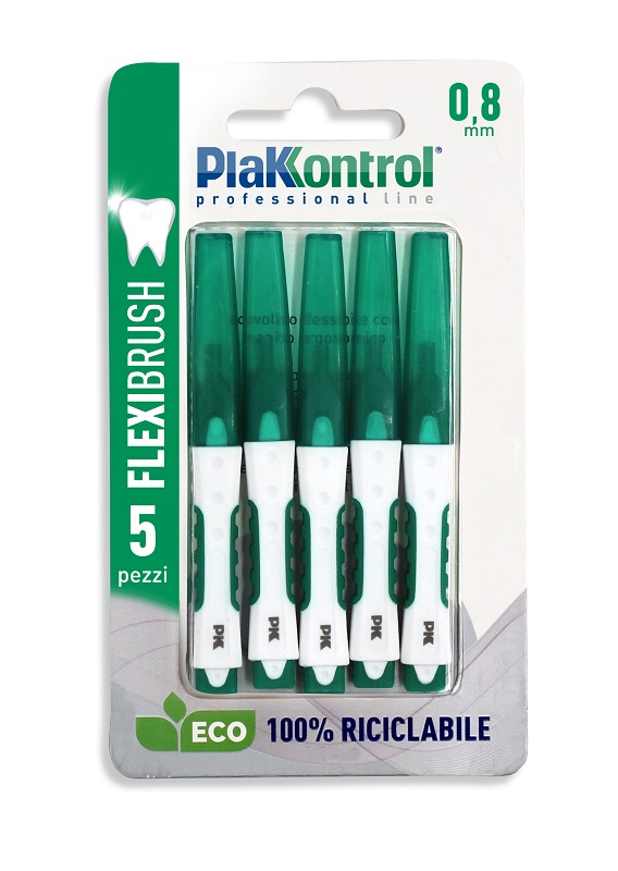 PLAKKONTROL FLEXIBRUSH SCOVOLINI INTERDENTALI 0,8 5 PEZZI - Farmafamily.it