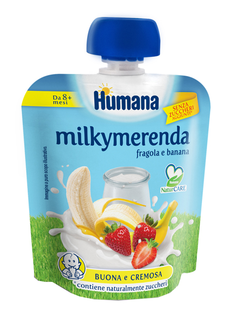 MILKYMERENDA FRAGOLA BANANA 100 G - Farmafamily.it