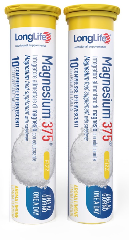 LONGLIFE MAGNESIUM 375 FIZZ 20 COMPRESSE EFFERVESCENTI DA 6,3 G - Farmafamily.it