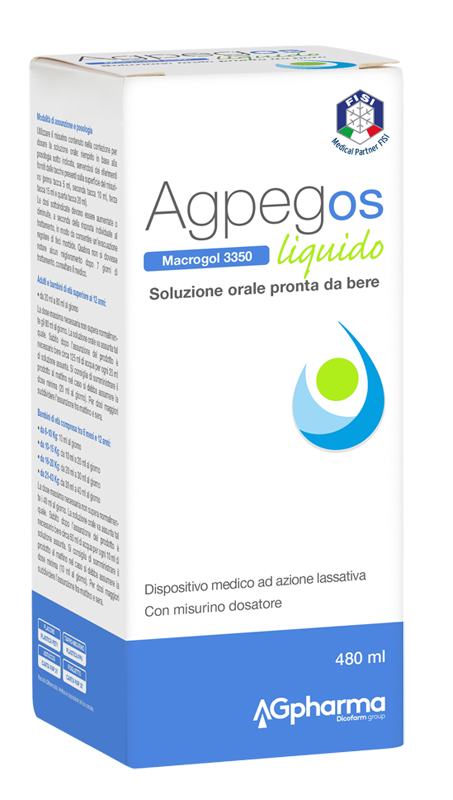 AGPEG OS MACROGOL 3350 LIQUIDO 480 ML - Farmafamily.it