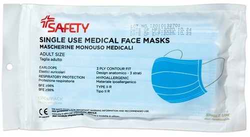 MASCHERINA CHIRURGICA 10 PEZZI - Farmafamily.it