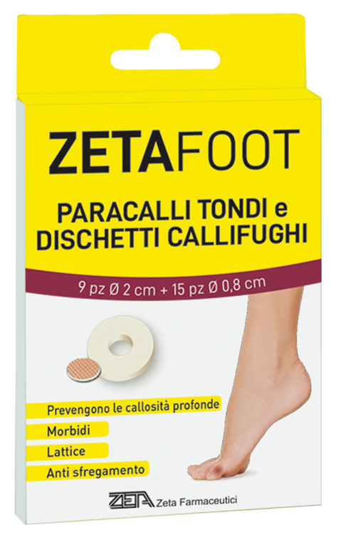 ZETAFOOT PARACALLO TONDO 9 PEZZI + DISCHETTO CALLIFUGO 15 PEZZI - Farmafamily.it