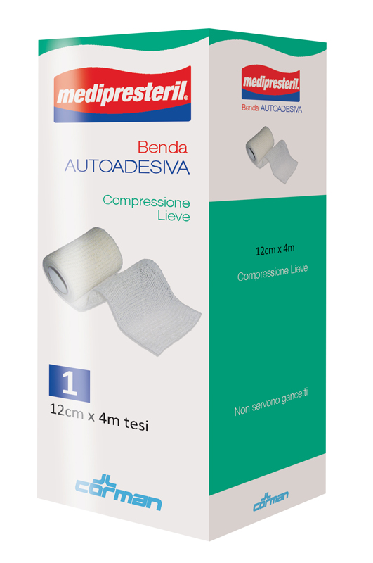 MEDIPRESTERIL BENDA AUTOADESIVA 12X400 CM 1 PEZZO - Farmafamily.it