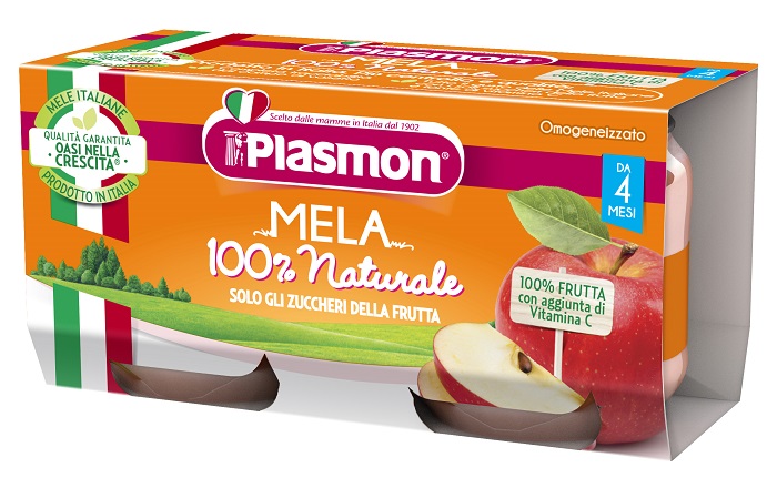 PLASMON OMOGENEIZZATO MELA 2 X 80 G - Farmafamily.it