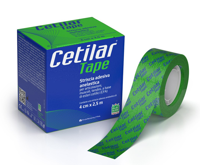 STRISCIA ADESIVA ANELASTICA CETILAR TAPE CM 4 X 2,5 M - Farmafamily.it