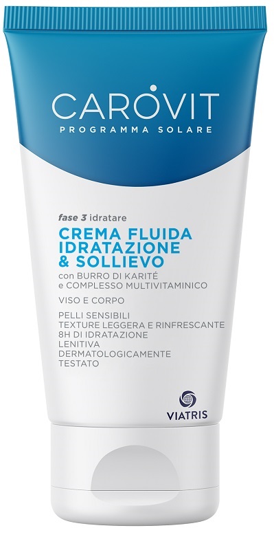 CAROVIT PROGRAMMA SOLARE CREMA FLUIDA IDRATAZIONE & SOLLIEVO 150 ML - Farmafamily.it