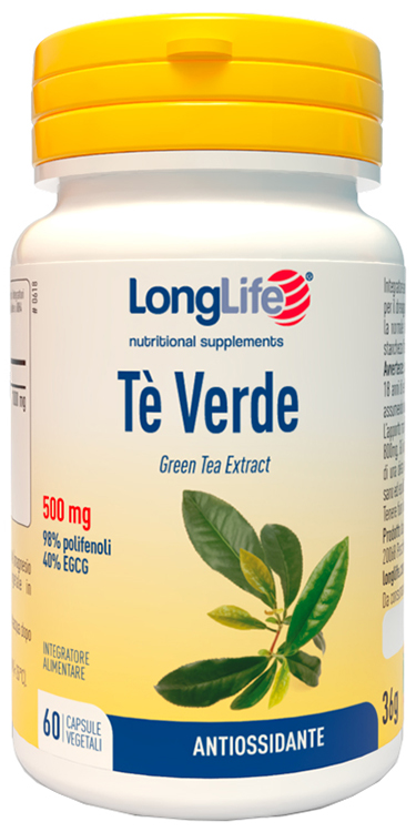 LONGLIFE TE' VERDE 500MG 60 CAPSULE - Farmafamily.it