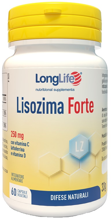 LONGLIFE LISOZIMA FORTE 60 CAPSULE VEGETALI DA 600 MG - Farmafamily.it