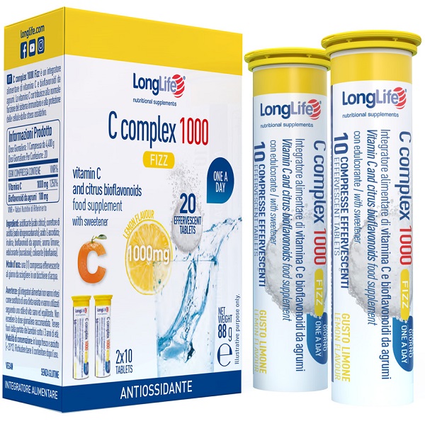 LONGLIFE C COMPLEX 1000 FIZZ 20 COMPRESSE EFFERVESCENTI - Farmafamily.it