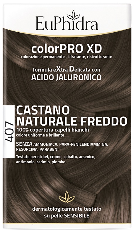 EUPHIDRA COLORPRO XD 407 CASTANO NATURALE F COLORE + ATTIVANTE + BALSAMO + CUFFIA + GUANTI - Farmafamily.it