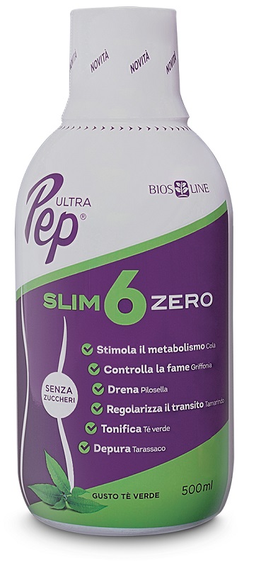 ULTRA PEP SLIM 6 ZERO TE' VERDE 500 ML BIOSLINE - Farmafamily.it