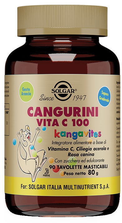 CANGURINI VITA C 100 90 TAVOLETTE MASTICABILI - Farmafamily.it