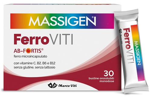 MASSIGEN FERROVITI 30 BUSTINE OROSOLUBILI - Farmafamily.it