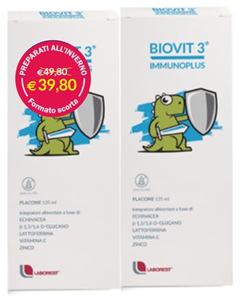 BIOVIT 3 IMMUNOPLUS MULTIPACK 125 ML X 2 - Farmafamily.it
