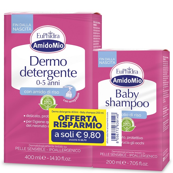 ABBINATA DERMO 0-5 200 ML + BABY SHAMPOO 400 ML - Farmafamily.it