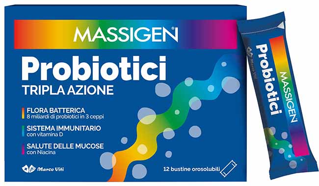 MASSIGEN PROBIOTICI 12 BUSTINE STICKPACK  - Farmafamily.it