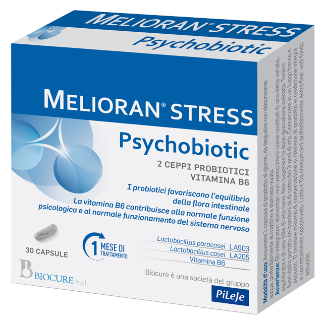 MELIORAN STRESS PSYCHOBIOTIC 30 CAPSULE - Farmafamily.it