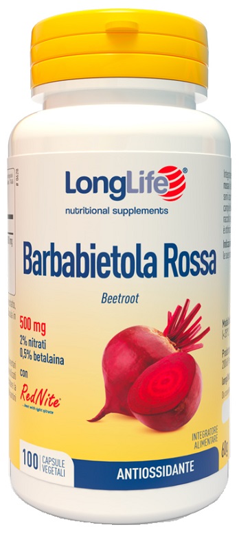 LONGLIFE BARBABIETOLA ROSSA 500 MG 100 CAPSULE VEGETALI - Farmafamily.it