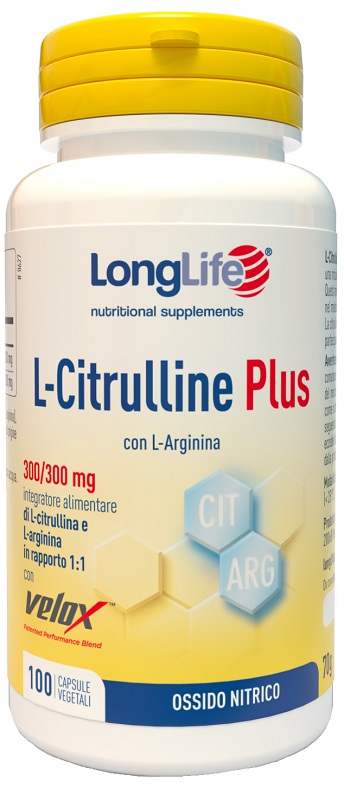 LONGLIFE L-CITRULLINE PLUS 100 CAPSULE VEGETALI - Farmafamily.it