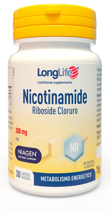 LONGLIFE NICOTINAMIDE RIBOSIDE CLORURO 30 CAPSULE DA 500 MG - Farmafamily.it