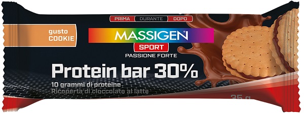 MASSIGEN SPORT PROTEIN BARRETTA 30% COOKIES 50 G - Farmafamily.it