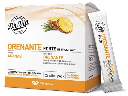 DR VITI DRENANTE FORTE ANANAS 28 STICK PACK SENZA ZUCCHERI - Farmafamily.it