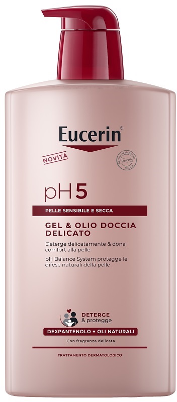 EUCERIN GEL & OLIO DOCCIA DELICATO 1 LITRO - Farmafamily.it
