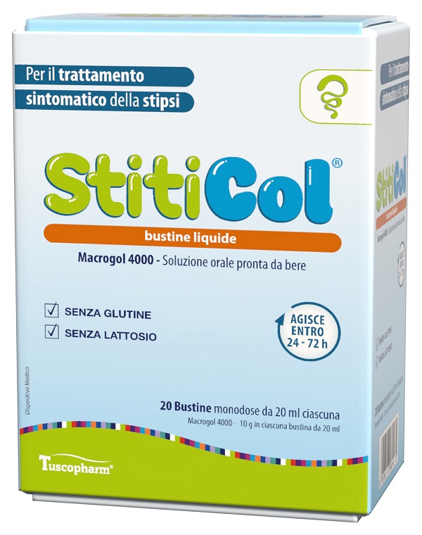 STITICOL 20 BUSTINE DA 20 ML SENZA GLUTINE SENZA LATTOSIO - Farmafamily.it