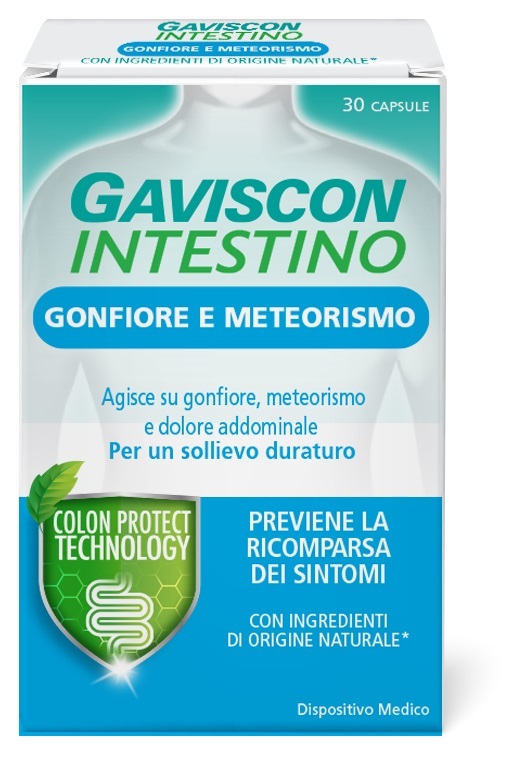 GAVISCON INTESTINO GONFIORE E METEORISMO 30 CAPSULE - Farmafamily.it