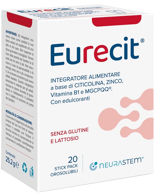 EURECIT 20 STICK PACK OROSOLUBILI DA 1,26 G - Farmafamily.it