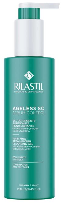 RILASTIL AGELESS SC SEBUM CONTROL GEL DETERGENTE PURIFICANTE RIEQUILIBRANTE 250 ML - Farmafamily.it
