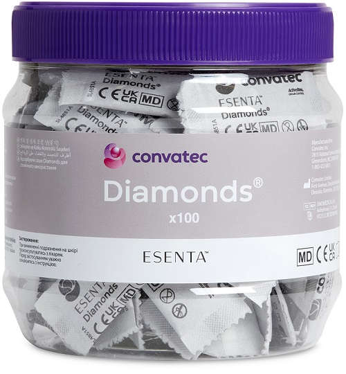 BUSTINE GELIFICANTI ANTIODORE PER STOMIA ESENTA DIAMONDS 100 PEZZI - Farmafamily.it