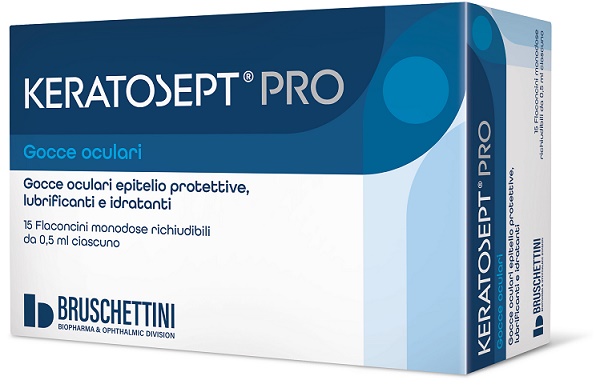 GOCCE OCULARI KERATOSEPT PRO 15 FLACONCINI MONODOSE RICHIUDIBILI DA 0,5 ML - Farmafamily.it