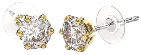 BJT393 ORECCHINO QUEEN CHARLOTTE 5MM GOLD PLATED - Farmafamily.it