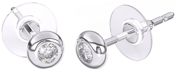 BJT397 ORECCHINO QUEEN RANIA 4MM STAINLESS STEEL - Farmafamily.it