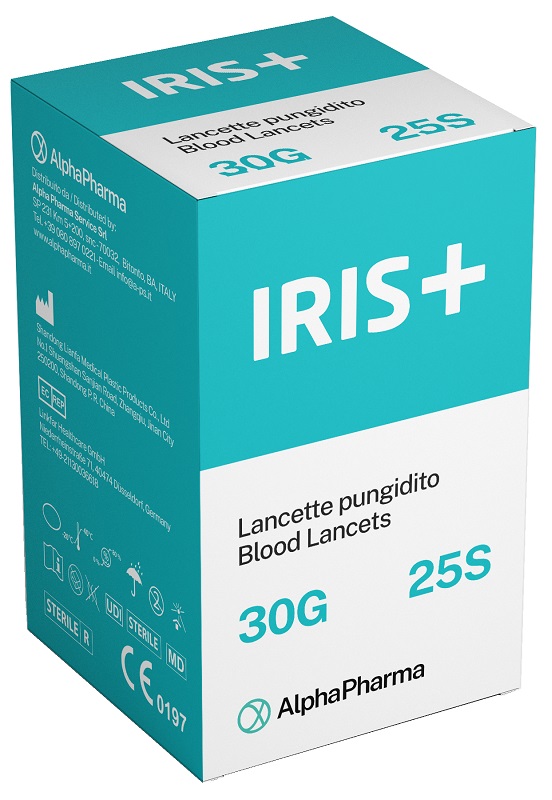 LANCETTE PUNGIDITO IRIS+ 30 GAUGE 25 PEZZI - Farmafamily.it