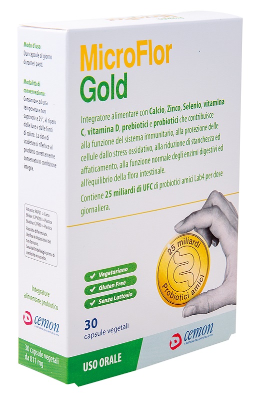 MICROFLOR GOLD 30 CAPSULE VEGETALI - Farmafamily.it