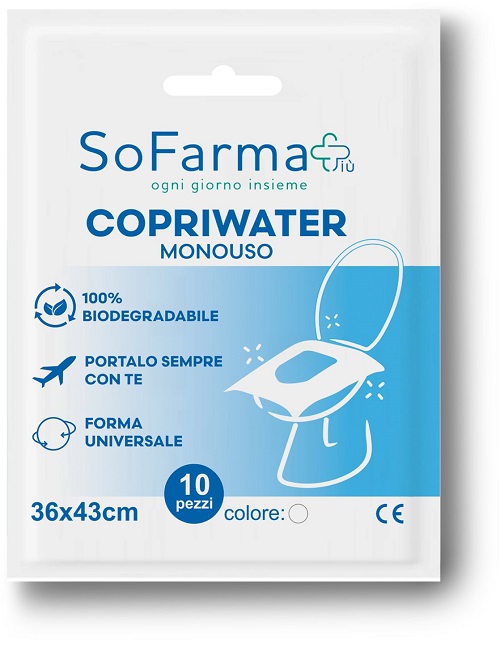 COPRIWATER MONOUSO 10 PEZZI SOFARMAPIU' - Farmafamily.it