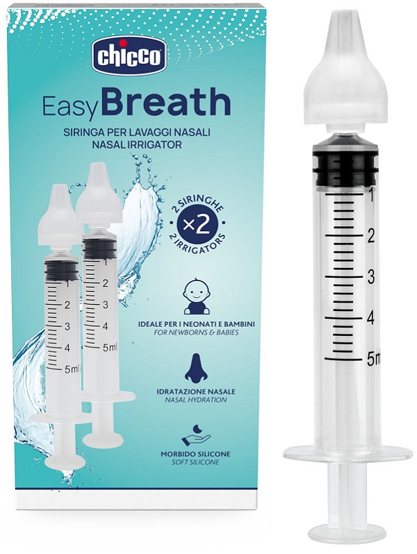 SIRINGA NASALE LAVAGGI EASY BREATH CHICCO 2 PEZZI - Farmafamily.it