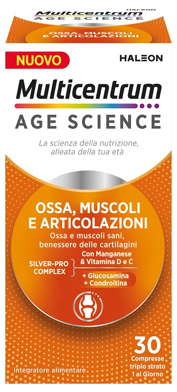 MULTICENTRUM AGE SCIENCE OSSA MUSCOLI ARTICOLAZIONI 30 COMPRESSE - Farmafamily.it