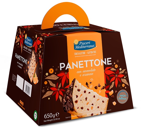PIACERI MEDITERRANEI PANETTONE CIOCCOLATO ARANCIA 650 G - Farmafamily.it