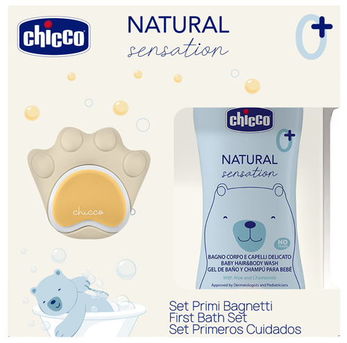 CHICCO NATURAL SENSATION SET DETERGENTE 200 ML + SPUGNA - Farmafamily.it