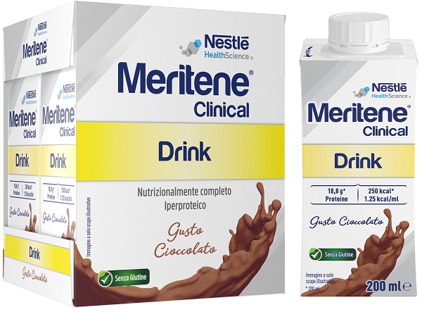 MERITENE CLINICAL CIOCCOLATO 4 BOTTIGLIE DA 200 ML - Farmafamily.it
