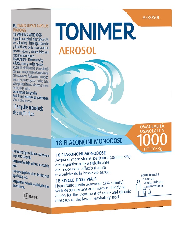 TONIMER AEROSOL 1000MOSM/KG 18 FLACONCINI MONODOSE DA 3 ML - Farmafamily.it