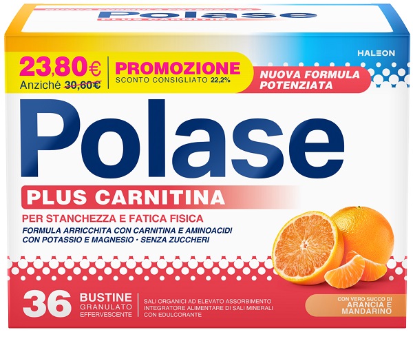 POLASE PLUS CARNITINA PROMO 36 BUSTINE GRANULATO EFFERVESCENTE DA 6,8 G - Farmafamily.it
