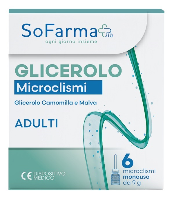 GLICEROLO MICROCLISMI ADULTI 9 G 6 PEZZI SOFARMAPIU' - Farmafamily.it