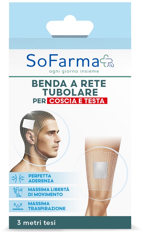 BENDA A RETE TUBOLARE SOFARMAPIU' PER COSCIA E TESTA 3 METRI TESI - Farmafamily.it