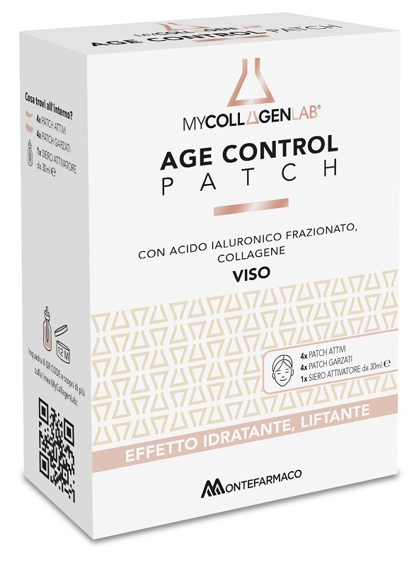 MYCOLLAGENLAB AGE CONTROL PATCH 4 PATCH ATTIVI + 4 PATCH GARZATI + 1 SIERO ATTIVATORE 30 ML - Farmafamily.it