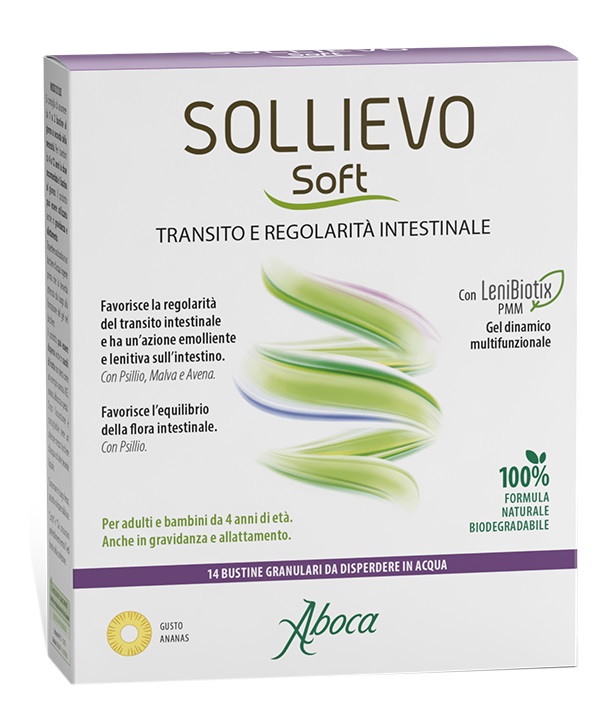 SOLLIEVO SOFT 14 BUSTINE GRANULARI DA 3,8 G SENZA GLUTINE SENZA LATTOSIO SENZA ZUCCHERI AGGIUNTI - Farmafamily.it
